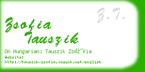 zsofia tauszik business card